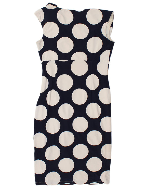 Abito aderente da donna Phase Eight UK 12 Medio a pois blu navy