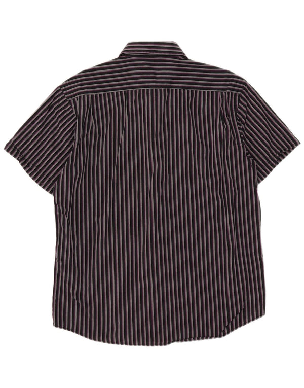 Camicia a maniche corte da uomo Ben Sherman in cotone a righe nere grandi