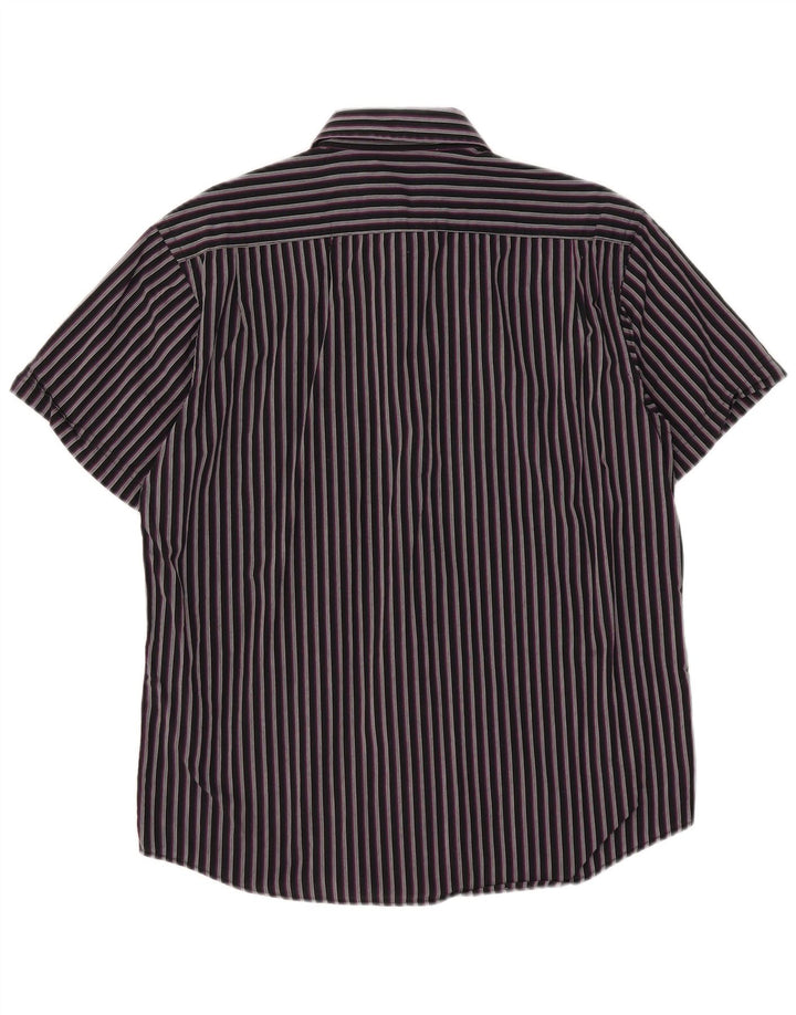 Camicia a maniche corte da uomo Ben Sherman in cotone a righe nere grandi