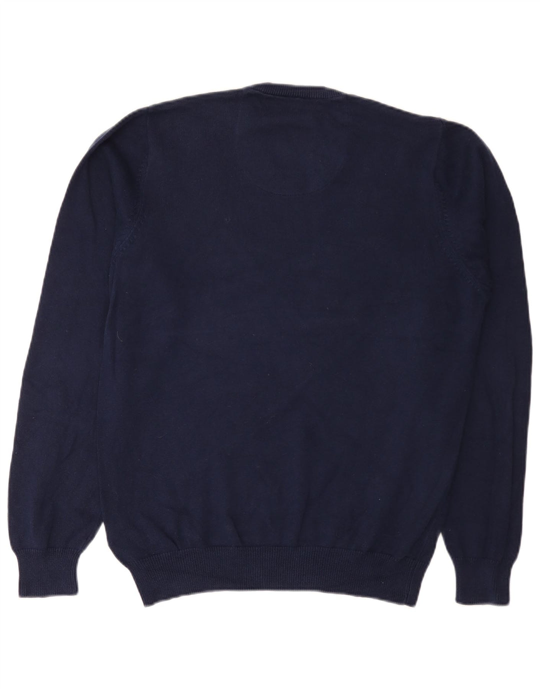 Maglione maglione con scollo a V vestibilità regolare da uomo Marks & Spencer blu navy medio