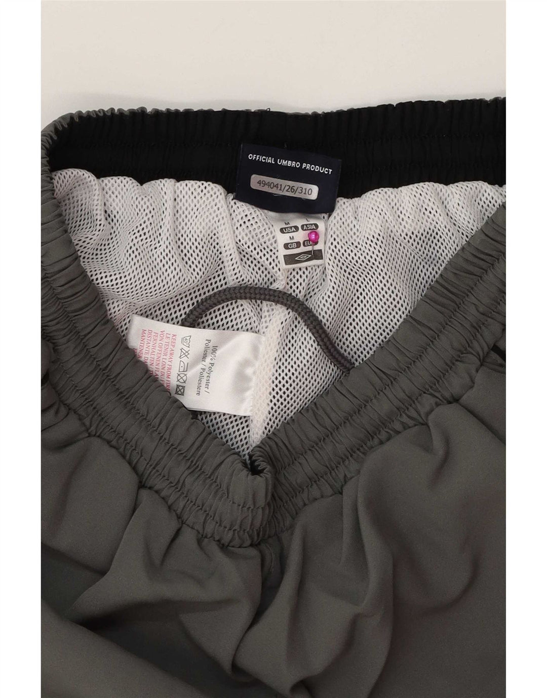Pantaloni da tuta con grafica Umbro da uomo in poliestere grigio medio