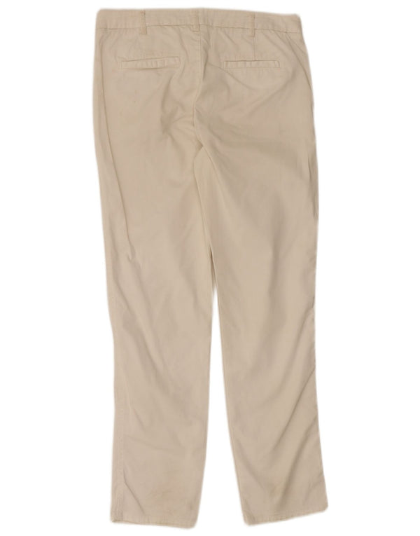 Pantaloni chino slim da donna Benetton UK 10 Small W32 L28 Cotone bianco