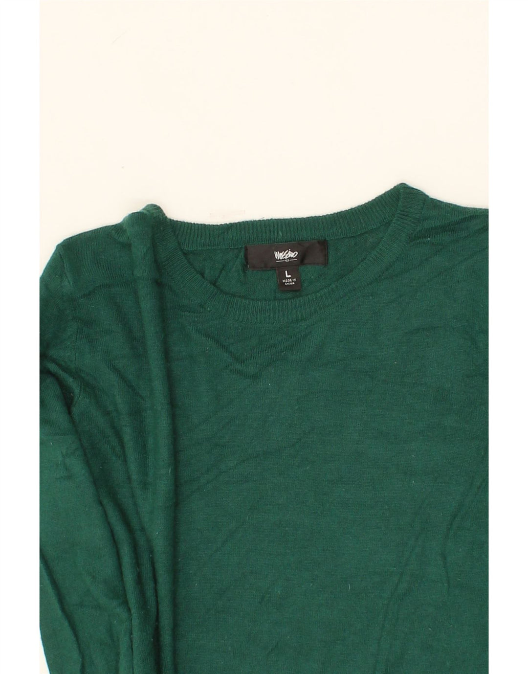 MOSSIMO Womens Boat Neck Jumper Sweater UK 14 Large Green Nylon Vintage Mossimo and Second-Hand Mossimo from Messina Hembry 