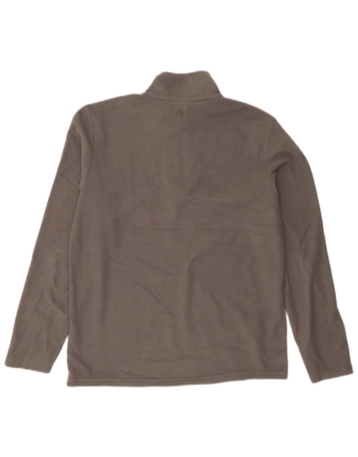 Mountain Warehouse Maglione in pile da uomo con collo e zip piccolo sportivo in poliestere grigio