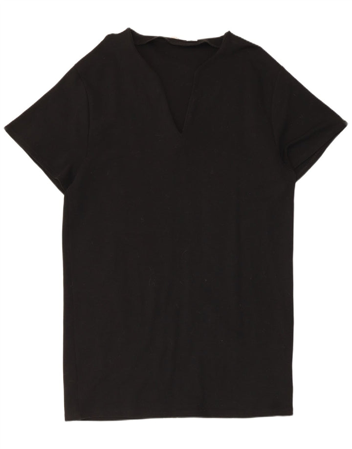 Abito T-shirt Zara da donna UK 14 medio nero