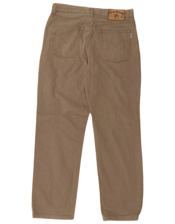 Jeans dritti da uomo FILA IT 50 Large W32 L30 Cotone Beige