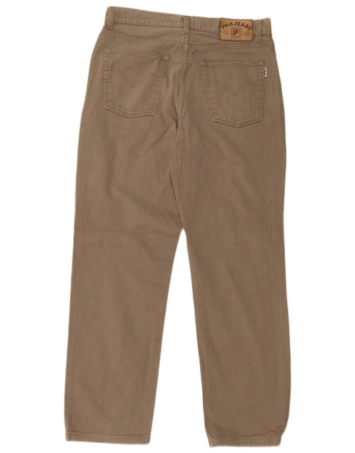 Jeans dritti da uomo FILA IT 50 Large W32 L30 Cotone Beige