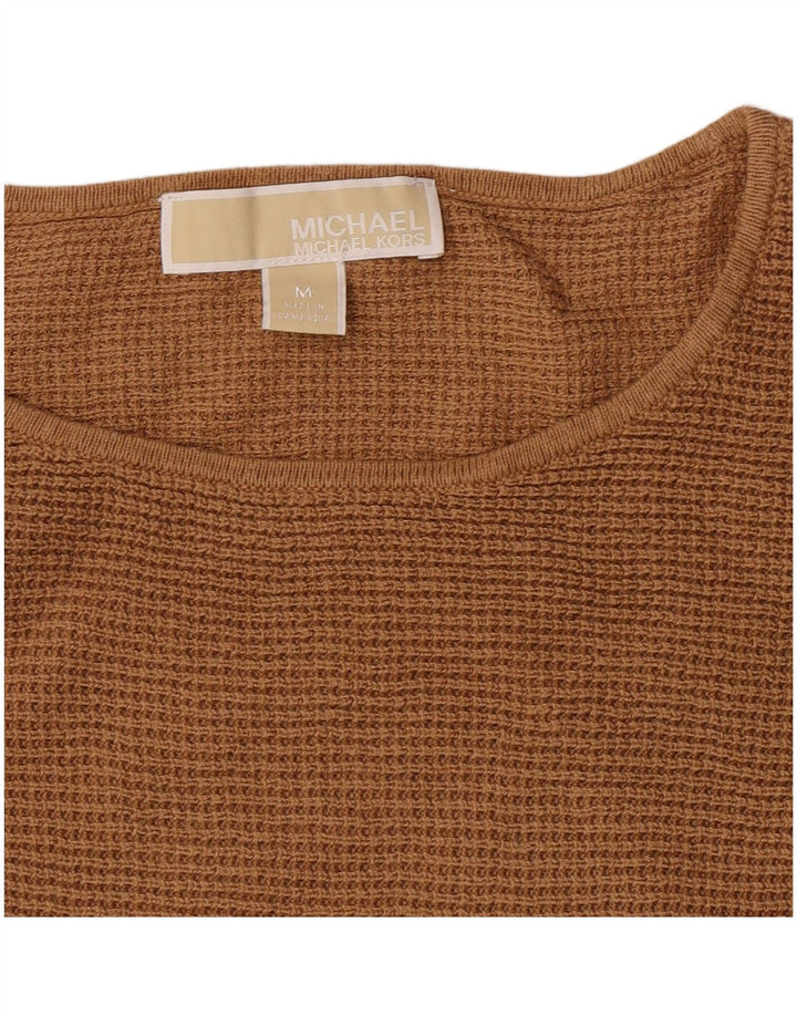 Maglione maglione con scollo a barca da donna Michael Kors UK 14 Beige medio