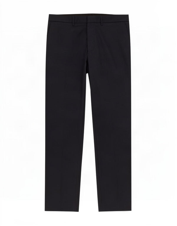 Pantaloni casual slim fit da uomo Marks & Spencer W34 L29 poliestere blu navy