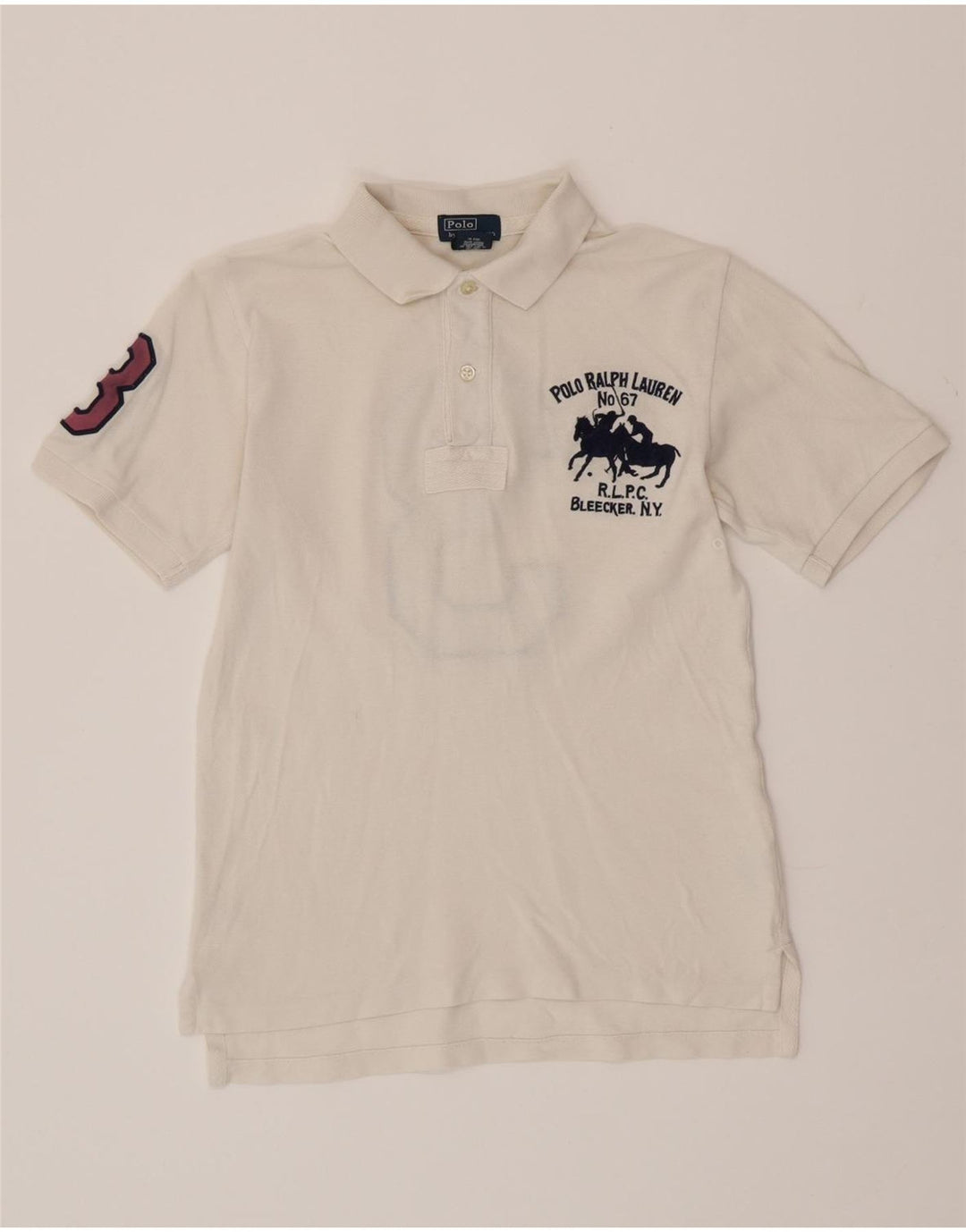 POLO RALPH LAUREN Polo grafica per ragazzi 7-8 anni piccola in cotone bianco
