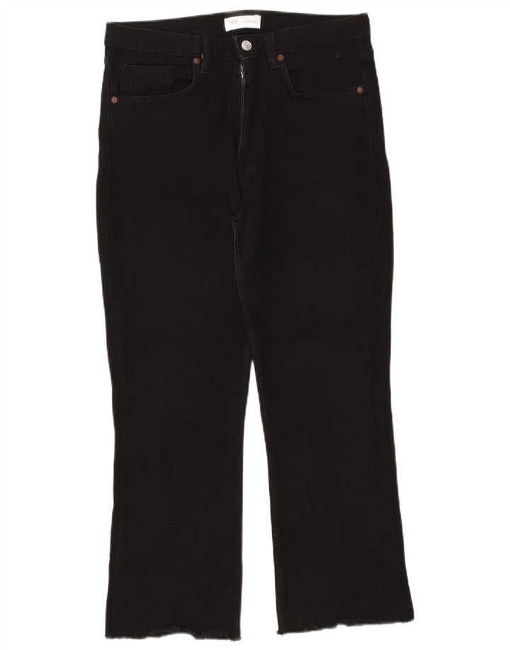 Jeans bootcut a vita alta da donna Zara EU 40 medio W30 L26 neri