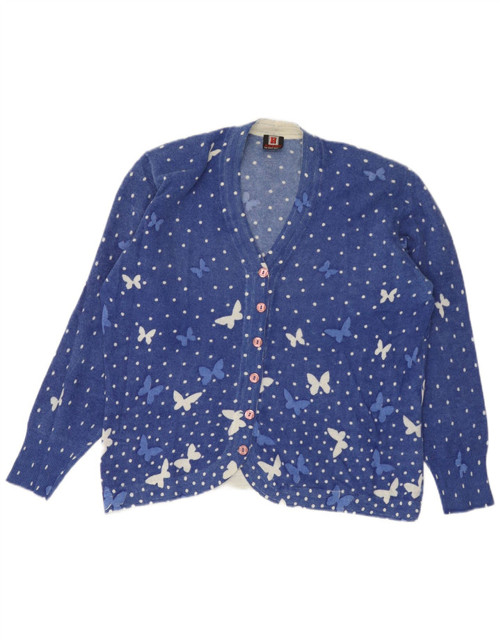 Set gonna 2 pezzi da donna Heron UK 14 medio W34 farfalla maculata blu