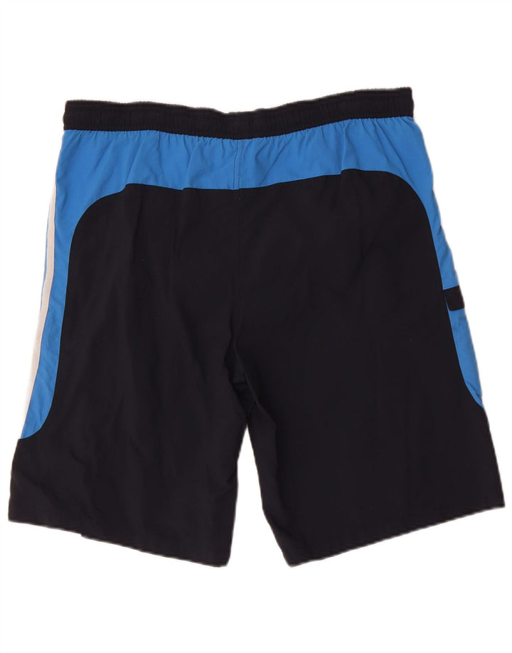 Pantaloncini da bagno Adidas Cargo da uomo grandi in poliestere color block blu navy