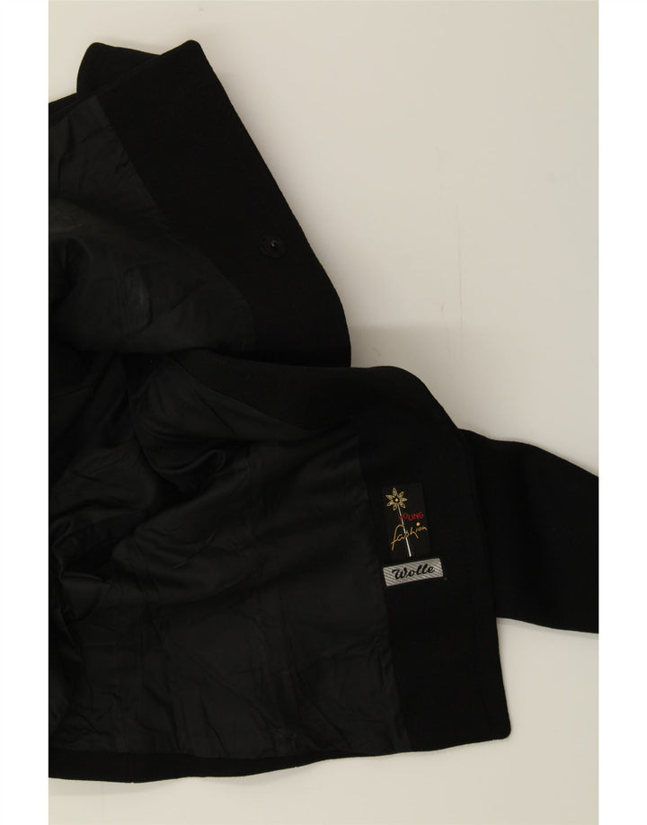 VINTAGE Womens Double Breasted Blazer Jacket UK 12 Medium Black Vintage Vintage and Second-Hand Vintage from Messina Hembry 