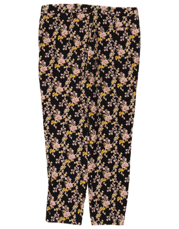 Pantaloni corti slim da donna Topshop UK 14 Large W32 L25 Nero floreale