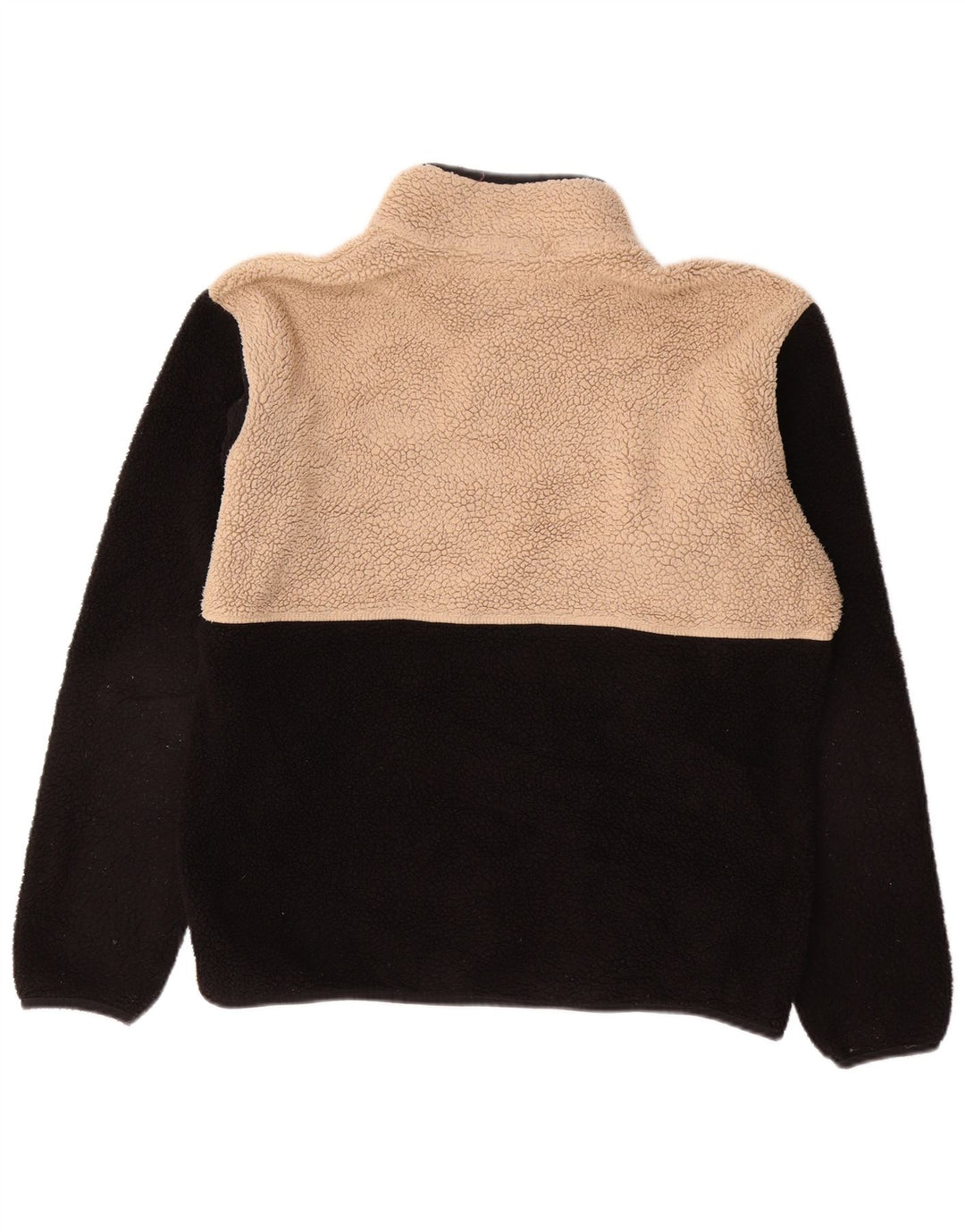 Maglione in pile da uomo Columbia con bottone e collo in poliestere color block beige medio