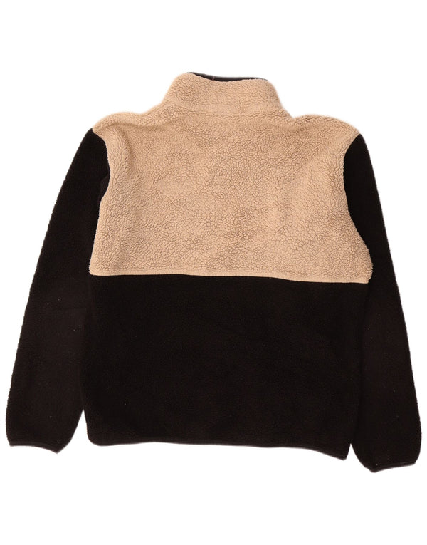 Maglione in pile da uomo Columbia con bottone e collo in poliestere color block beige medio