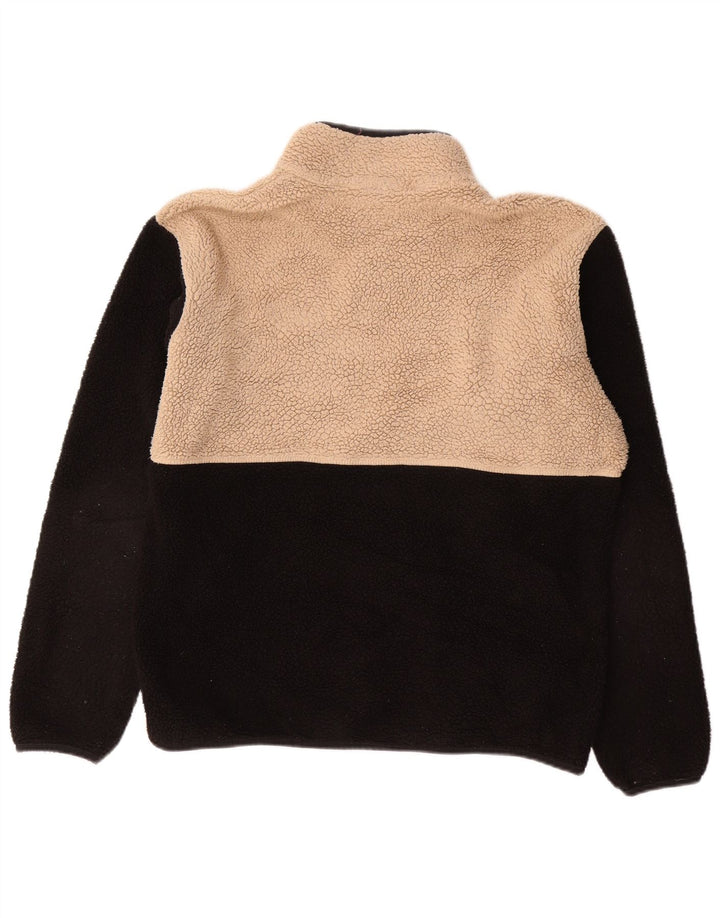 Maglione in pile da uomo Columbia con bottone e collo in poliestere color block beige medio