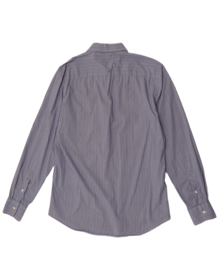 Camicia Benetton Uomo Cotone Riga Grande Blu