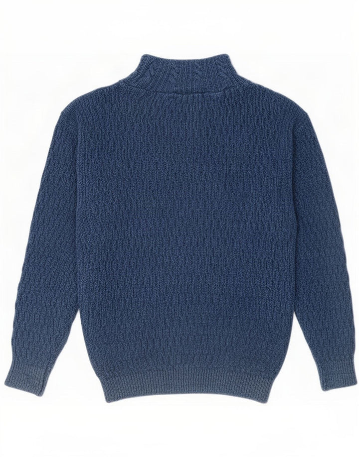Blue Willi's Maglione a collo alto da uomo in cotone puntinato grande