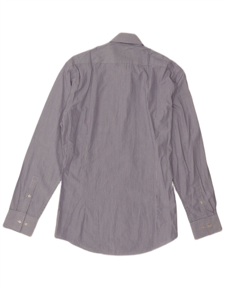 Camicia da uomo French Connection taglia 15,5 cotone gessato blu medio