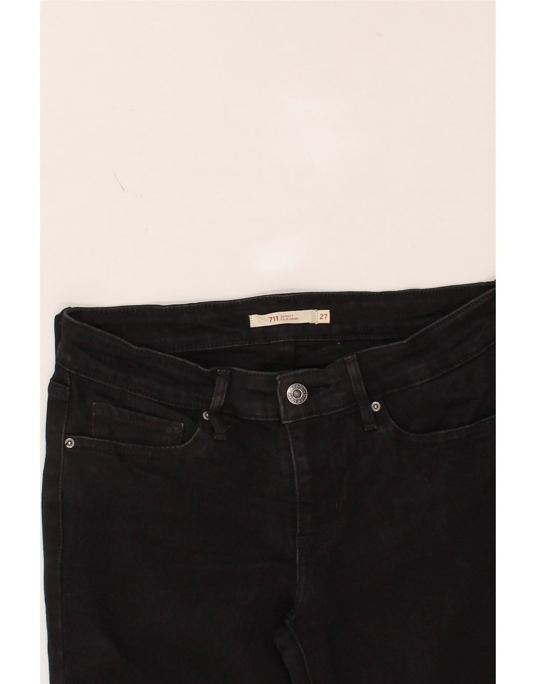 LEVI'S Womens Skinny Jeans W27 L30 Black Cotton Vintage Levi's and Second-Hand Levi's from Messina Hembry 