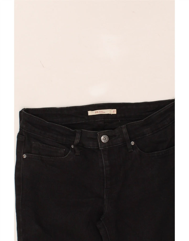 LEVI'S Womens Skinny Jeans W27 L30 Black Cotton Vintage Levi's and Second-Hand Levi's from Messina Hembry 