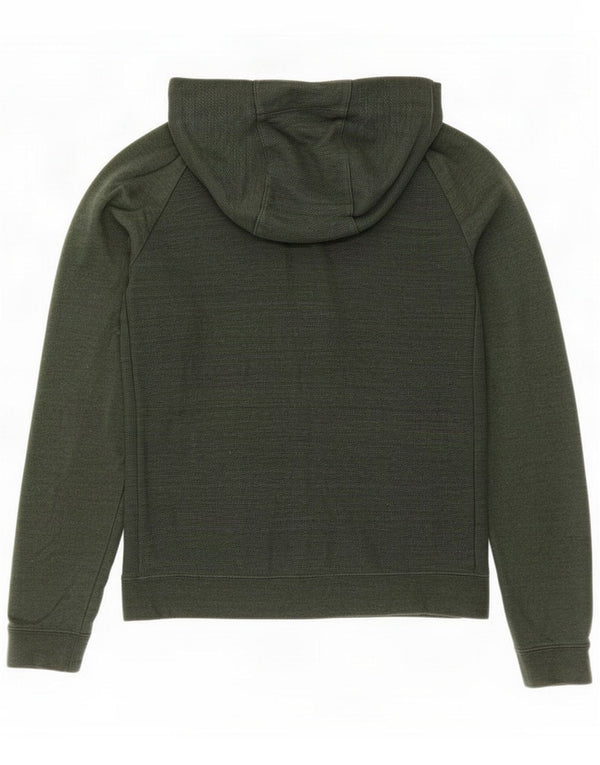 Nike Mens Zip Hoodie Sweater Small Green Cotton