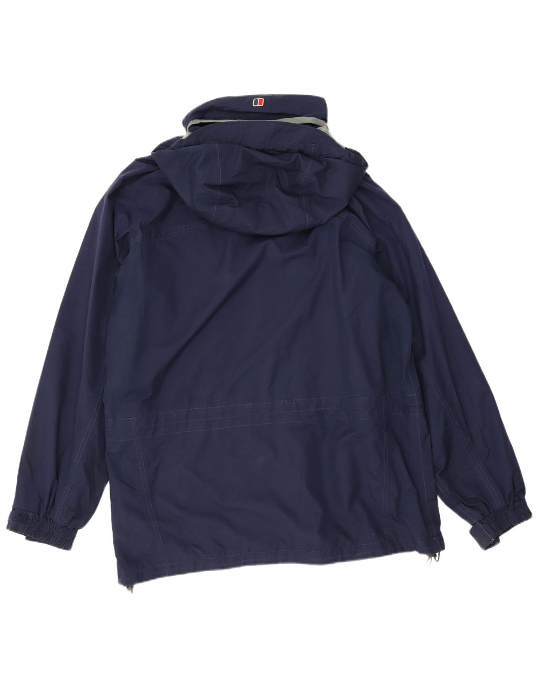 Giacca antipioggia da uomo con cappuccio Berghaus UK 40 Large in nylon blu navy