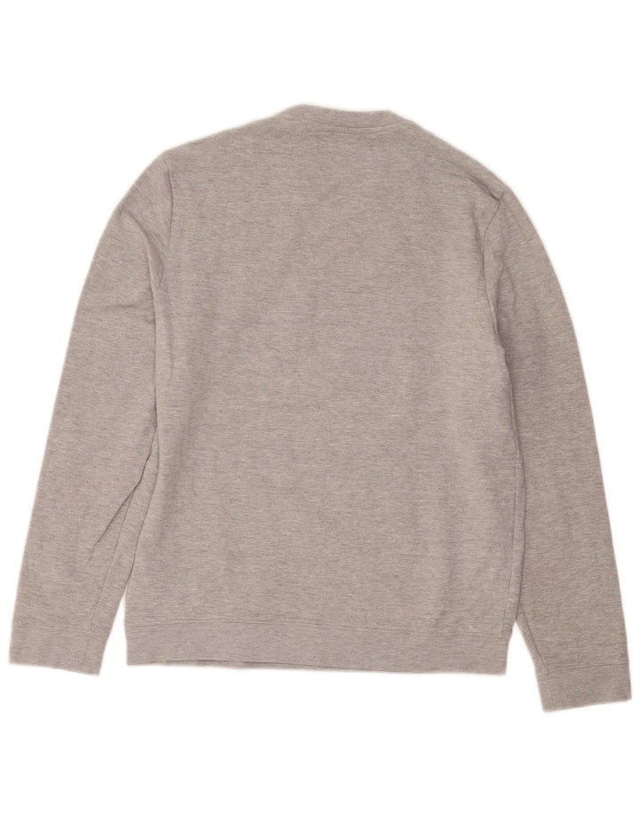 Felpa da uomo slim fit Guess in cotone grigio medio