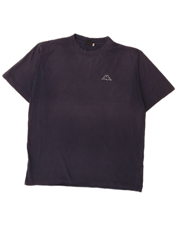 T-shirt da uomo KAPPA Top 2XL in cotone blu navy