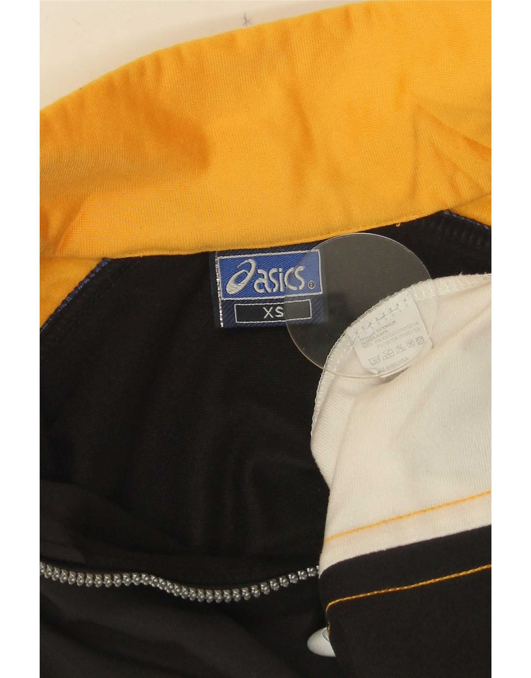 Giacca da ginnastica grafica da uomo Asics XS in poliestere color block nero