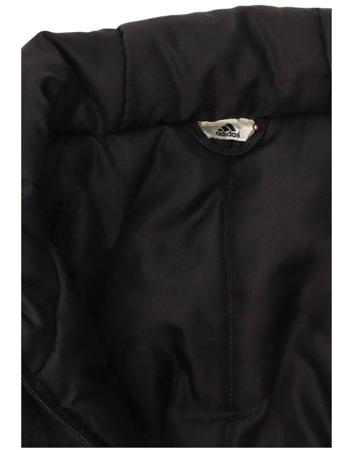 Giacca imbottita con cappuccio da uomo Adidas UK 42 XL Poliestere color block nero