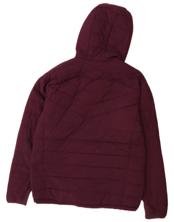 Giacca reversibile con cappuccio da uomo Eddie Bauer UK 38 nylon bordeaux medio
