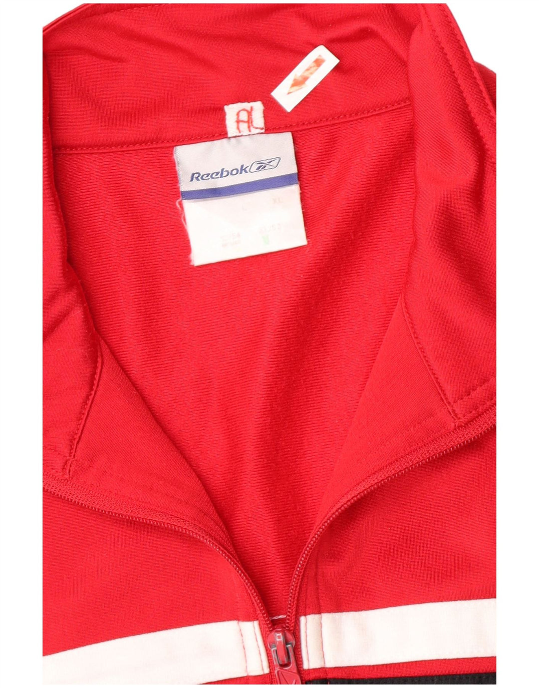 Giacca da ginnastica da uomo Reebok grande rossa in poliestere color block