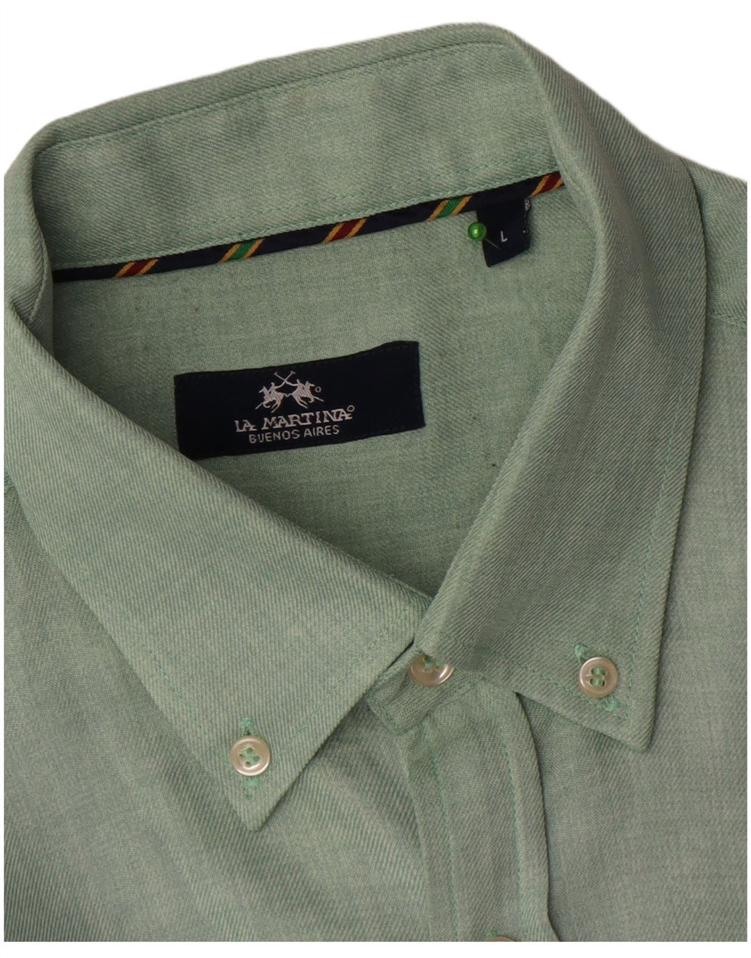 Camicia Uomo La Martina Large Verde Cotone