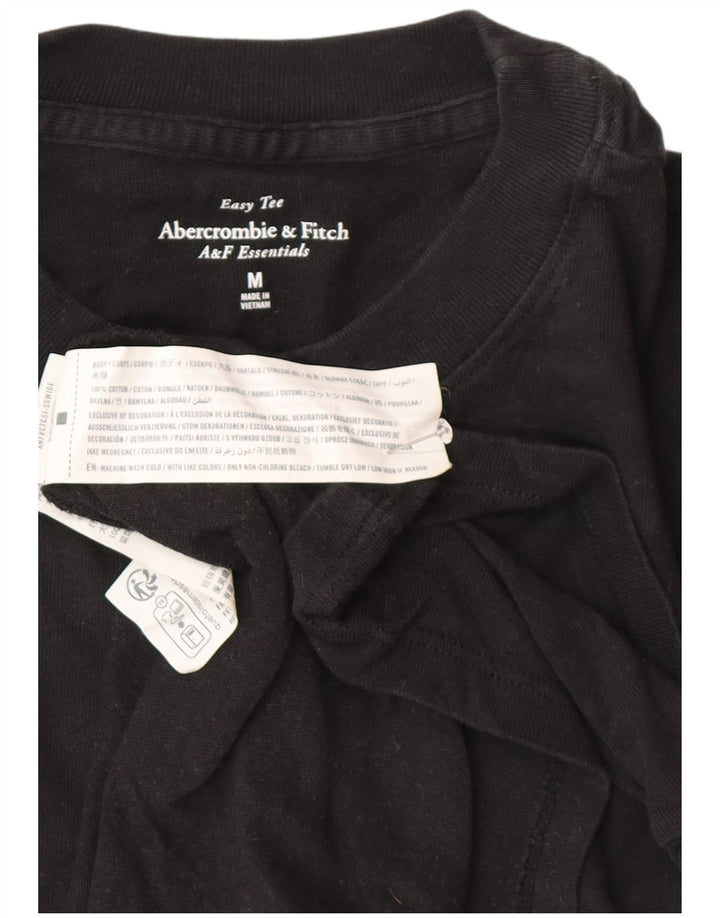 T-shirt da uomo Abercrombie & Fitch in cotone nero medio