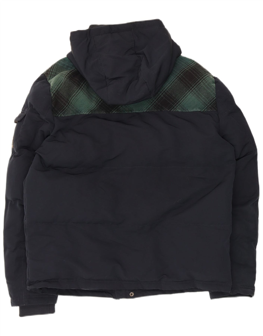 Giacca da sci da uomo con cappuccio Superdry UK 42 XL Poliestere a quadri blu navy