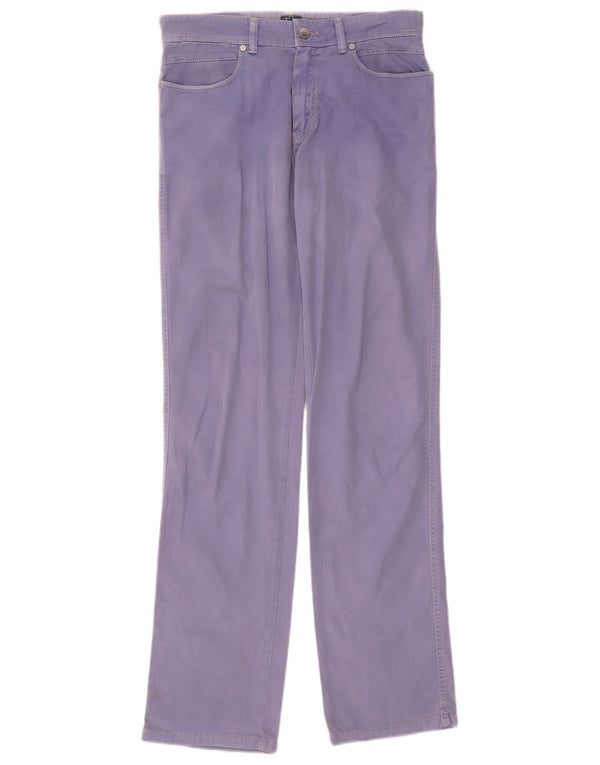 Pantaloni Casual Dritti Uomo Trussardi IT 46 Small W30 L32 Viola Cotone