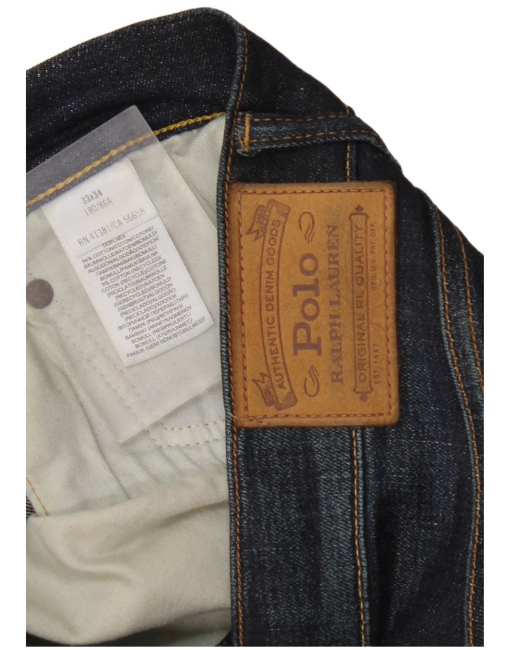 POLO RALPH LAUREN Jeans slim da uomo W33 L34 Cotone blu navy