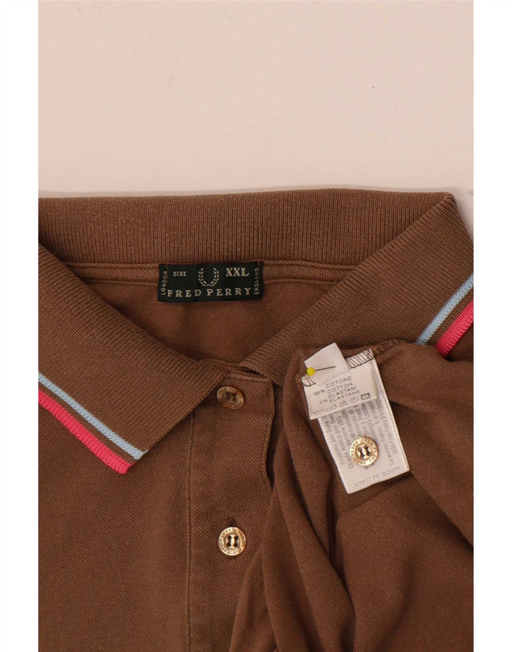 Polo da donna Fred Perry UK 20 2XL cotone marrone