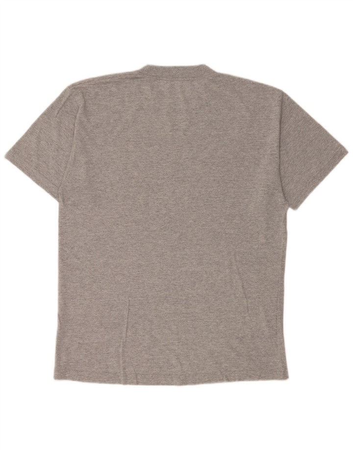T-shirt grafica da uomo Nike Loose Fit, top in cotone mélange grigio medio