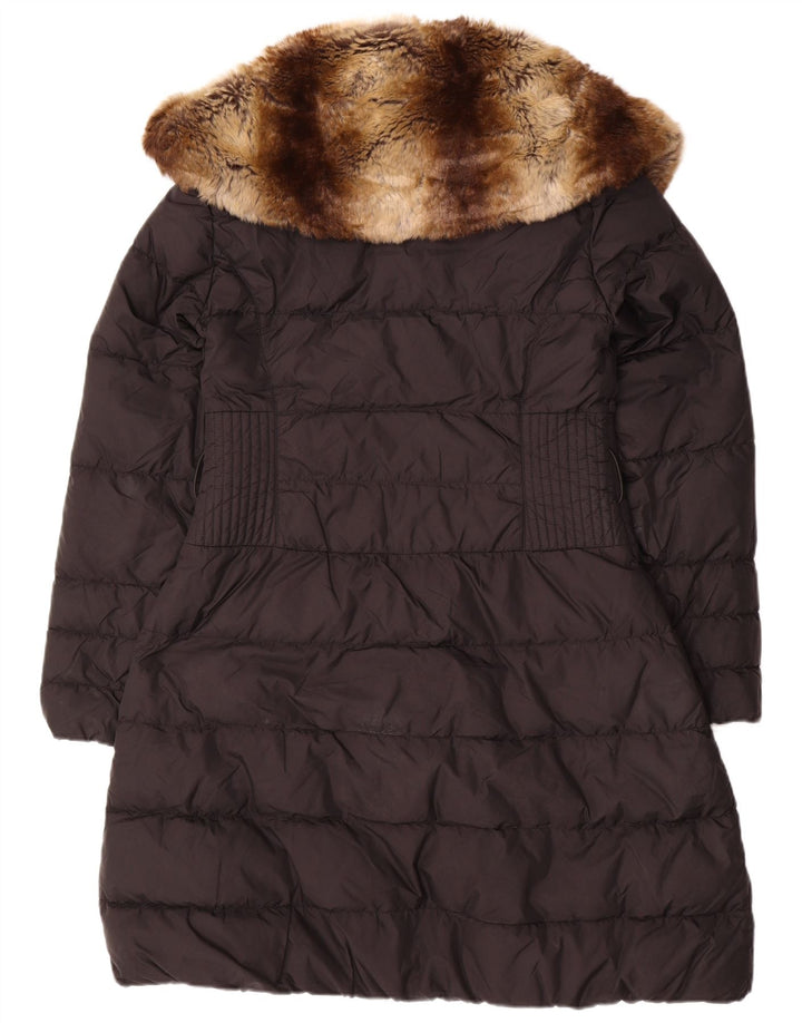 KAREN MILLEN Womens Hooded Padded Coat UK 10 Small Black Polyester