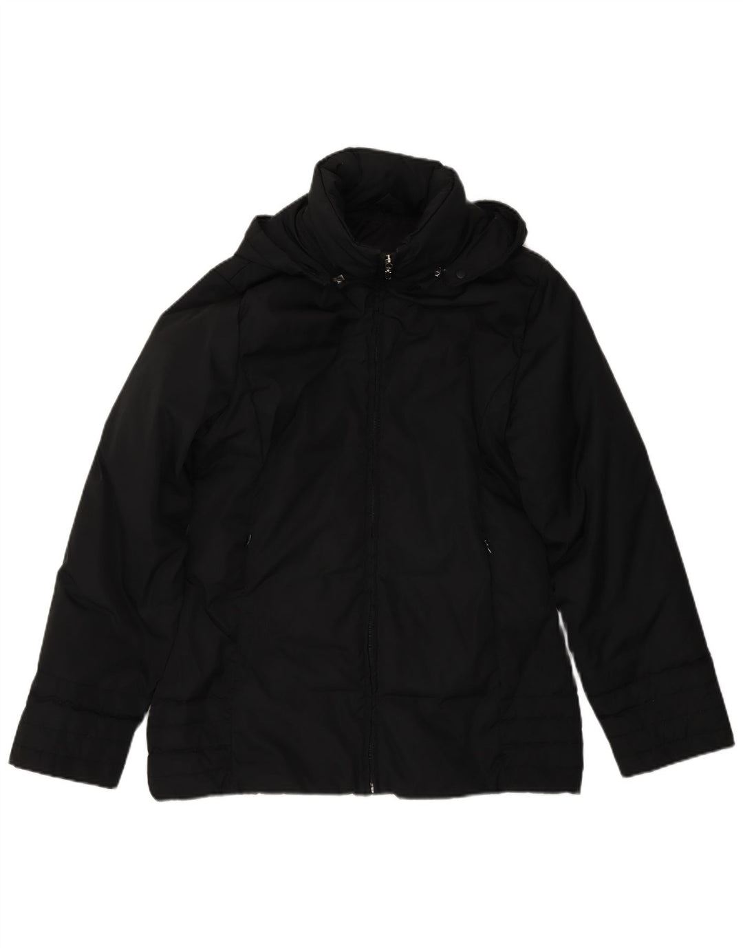 Moncler Donna Giacca imbottita con cappuccio Taglia 2 Medium Nero Poliestere