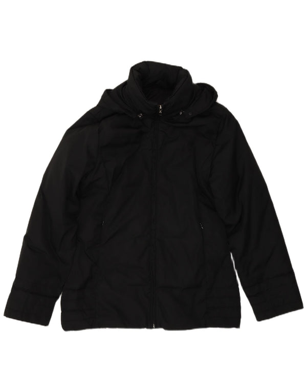 Moncler Donna Giacca imbottita con cappuccio Taglia 2 Medium Nero Poliestere