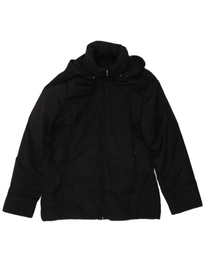 Moncler Donna Giacca imbottita con cappuccio Taglia 2 Medium Nero Poliestere