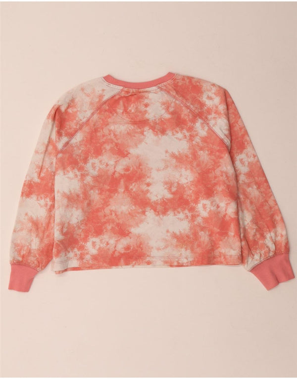 Felpa con grafica corta per ragazze Levi's, 11-12 anni, in cotone rosa tie-dye