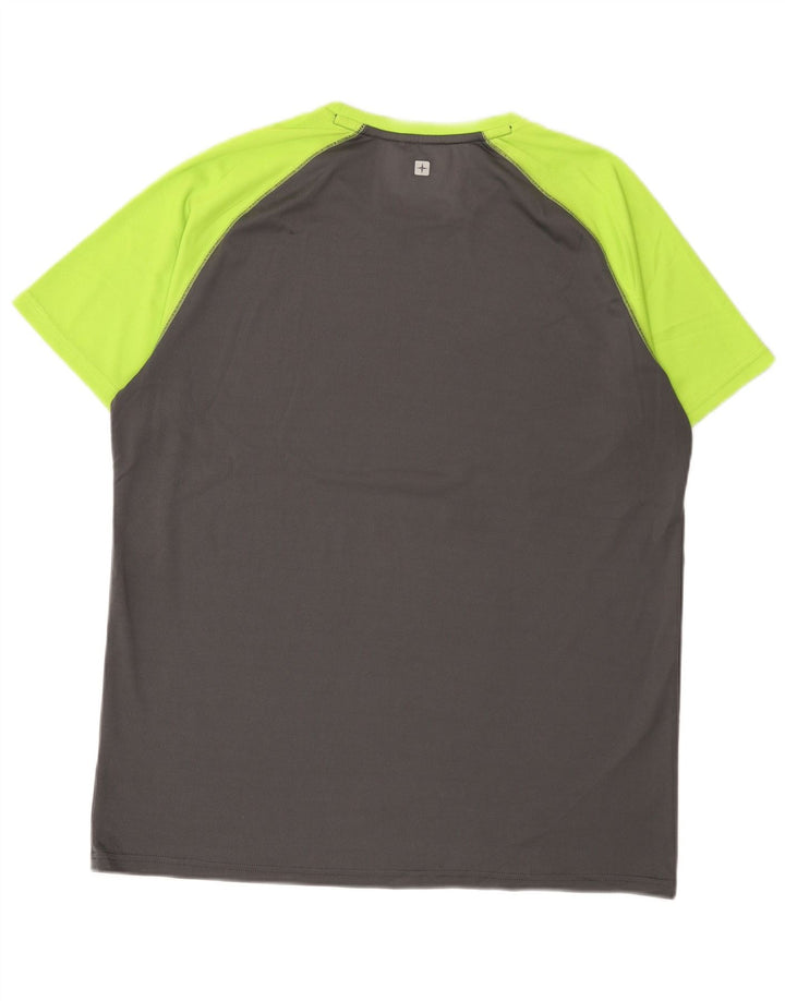 T-shirt da uomo Mountain Warehouse Top XL Poliestere color block grigio