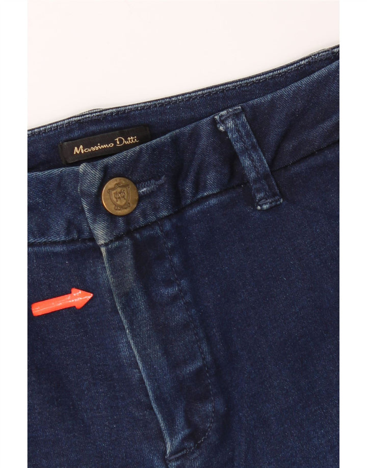 Jeans crop a gamba larga da donna Massimo Dutti W26 L23 Blu