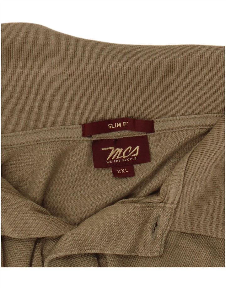 Polo slim fit da uomo Marlboro Classics 2XL Beige
